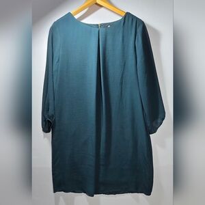 H&M size 12 Dark Forest Green 3/4 Sleeve w/ Back Zip Closure
